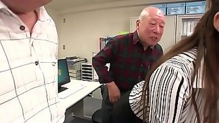 Japanese wife and old man fuck